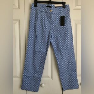 Blue Geometric Print Pants